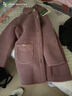 戴媽媽 媽媽裝仿羊羔毛外套中長(cháng)款中老年女裝大衣冬季50-70歲奶奶裝上衣 豆沙紫加絨加厚款 4XL 建議130-145斤 曬單實(shí)拍圖