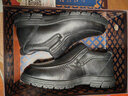 老人頭男鞋冬季真皮羊毛保暖中年爸爸鞋高幫休閑棉皮鞋男加絨加厚 黑色 42 曬單實(shí)拍圖