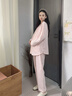 全棉時(shí)代全棉時(shí)代月子服純棉7A抗菌孕婦睡衣產(chǎn)后哺乳睡衣孕產(chǎn)家居服 紫霧粉 M/160 曬單實(shí)拍圖