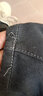 皮爾卡丹（pierre cardin）加絨加厚冬季男款牛仔褲新款厚實(shí)保暖長(cháng)褲微寬松修身小腳褲針織 黑灰色【加*絨加*厚】 36 曬單實(shí)拍圖