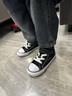 匡威（Converse）兒童鞋嬰童新款男女童魔術(shù)貼中幫帆布鞋A04826C-S-33 黑 25 【建議腳長(cháng)15.5cm】 曬單實(shí)拍圖