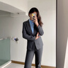 伊婭莎職業(yè)西裝套裝女時(shí)尚氣質(zhì)商務(wù)正裝西服外套酒店前臺面試上班工作服 (常規)灰色西裝+西褲 L 建議100-110斤 曬單實(shí)拍圖