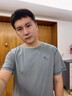 允織莫代爾睡衣男士夏季短袖男款短褲夏天冰絲涼感薄款休閑家居服套裝 2204-淡藍(lán) XL (175) ：建議140-160斤穿著 曬單實(shí)拍圖