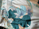 俞兆林（YUZHAOLIN）媽媽睡裙女夏季仿真絲冰絲睡衣薄款柔軟短袖吊帶背心家居服大碼 Q2210涼感冰絲裙 XXXL【適合160-180斤】 曬單實拍圖