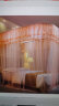 皮尔卡丹 家用卧室 导轨蚊帐三开门 蚊帐架1.8x2米 玉色蕾丝 U型落地宫廷 实拍图