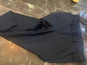 JVSJ男士休閑褲秋季新款直筒修身褲子男彈力商務(wù)百搭抗皺西裝長(cháng)褲 6761黑色 33 曬單實(shí)拍圖