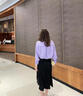 Olrain法式紫色長(cháng)袖襯衫女秋季寬松氣質(zhì)復古通勤翻領(lǐng)襯衣上衣女 淺紫色 S 155/80A 曬單實(shí)拍圖