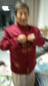 俞兆林（YUZHAOLIN）唐裝男中國風(fēng)秋冬長袖中老年喜爸爸加絨加厚衣服爺爺奶奶壽宴套裝 紅色【女套裝】 4XL【女款150-165斤穿】 曬單實(shí)拍圖