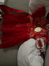 鸞雀翔一歲女寶寶周歲生日禮服夏季國(guó)風(fēng)抓周8九個(gè)月嬰幼兒童百天公主裙 雙魚(yú)款【泡泡袖】 寶寶80碼 建議70-80cm 曬單實(shí)拍圖
