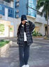 舉風(fēng)小香風(fēng)格子外套男春秋冬款加棉痞帥高級感夾克男粗花呢千鳥(niǎo)格褂子 黑色【升級款】 M 100-120斤可穿 曬單實(shí)拍圖