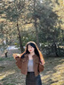LISCN皮衣外套女秋季2025新款麂皮絨小個(gè)子短款夾克長(cháng)袖百搭復古機車(chē)服 卡其色 麂皮絨 M 90-115斤 曬單實(shí)拍圖