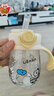 UBMOM嬰幼兒童學(xué)飲杯寶寶便攜出行吸管水杯吸管奶瓶帶刻度防噴帶重力球 學(xué)飲杯黃色 260ml 曬單實(shí)拍圖