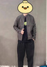 ANDSEEYOU男士春秋復古軟皮衣服機車(chē)皮夾克皮衣男休閑帥氣外套時(shí)尚潮流男裝 黑色 春秋款 XL 130-145斤 曬單實(shí)拍圖