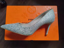 PJJUU水晶鞋法式主婚紗婚鞋女2023新款新娘鞋結婚高跟鞋平時(shí)可穿PJ1413 淺金色(8.5CM) 36 曬單實(shí)拍圖