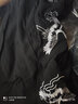華天牧胖子大碼中國風(fēng)棉麻男褲春季仙鶴刺繡休閑褲不起球束腳褲長褲男褲 黑色 2XL，建議130-150斤 曬單實拍圖