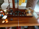 蕉夏全自動(dòng)燒水壺一體紫砂功夫茶具套裝家用辦公室木茶盤(pán)整套茶具 01行云流水黑紫砂 曬單實(shí)拍圖