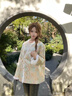 JK&JS【蘭亭閣】水貂毛新中式加厚棉服斜襟系帶盤扣上衣女冬季外套 香檳米 S 曬單實拍圖