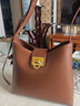 黛迷包包女包新款單肩包手提包水桶包大容量女士斜挎包520情人節禮物 焦糖色 曬單實(shí)拍圖