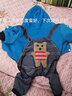 寵物圈（PETCIRCLE）冬季狗狗衣服泰迪衣服秋冬裝小狗寵物貴賓四腳衣服萌寵服裝狗衣服 藍(lán)色款 M胸42背28cm 體重6-8斤 曬單實(shí)拍圖