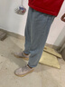 卡度頓牛仔褲男春秋季新款潮流寬松大碼哈倫褲子男青少年系繩休閑九分褲 淺藍(lán)色 2XL 曬單實(shí)拍圖
