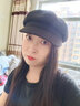 昏鏡貝雷帽子女顯臉小文藝復古報童帽畫(huà)家帽百搭八角帽英倫款 毛呢黑色 56-58CM 曬單實(shí)拍圖