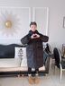 布丁魚(yú)女童羽絨服兒童裝羽絨棉服冬季保暖羽絨棉襖長(zhǎng)款過(guò)膝白鴨絨女孩外 大被子羽絨服黑色 140碼 曬單實(shí)拍圖
