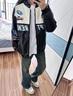 WHIM NASA男士皮衣夾克春季外套男秋冬季加絨棉服騎行機車服棒球服美式復古 黑色 2XL 曬單實拍圖