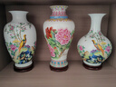 收藏天下景德鎮(zhèn)陶瓷器仿古粉彩花瓶高級感客廳酒柜玄關(guān)博古架擺件瓷瓶 富貴錦堂觀音瓶+底座+證書 曬單實(shí)拍圖