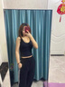 棲紀 吊帶背心女春夏新款內(nèi)搭美背外穿無袖打底短款緊身上衣 黑色【u領(lǐng) 短款】 L 建議(96-108斤) 曬單實拍圖