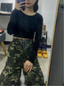 LISCN高腰迷彩工裝褲女新款美式復古小個子寬松顯瘦闊腿休閑褲子拖地褲 迷彩褲 M 建議80-100斤 曬單實拍圖