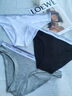 Calvin Klein內衣女士三條裝ck提花腰邊純色性感比基尼三角內褲女QP3276O MP1-太空黑/椰青灰/月光白 3條 M 曬單實(shí)拍圖