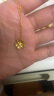 周六福黄金项链女 樱花 足金钻石项链吊坠V0611595 金重约2.89g 40+5cm  实拍图