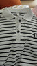 皮爾卡丹（pierre cardin）純棉Polo衫短袖T恤女2024夏季新款黑白條紋t恤有翻領(lǐng)夏裝中年媽m 白黑細條紋 2XL 建議122-133斤 曬單實(shí)拍圖