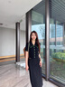 CIRCLOFY瑟夕 翻領(lǐng)撞色針織短袖t恤女裝2025夏季新款黑色體恤時(shí)尚百搭短袖 大翻領(lǐng) L 120-140斤 曬單實(shí)拍圖