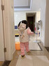 佐淑蔓童裝女童套裝秋冬裝加絨加厚兒童衛衣褲子1-6歲嬰幼兒女寶寶衣服 粉色（白馬甲+粉衛衣+粉褲子） 100碼 建議2-3歲(身高95左右) 曬單實(shí)拍圖