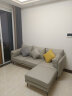 简派印橡 沙发 布艺沙发简约现代大小户型客厅家具北欧轻奢沙发组合XH-8123B 银灰色 三人位（2.1米）+脚踏 实拍图