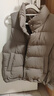 坦博爾【反季】秋冬羽絨服短款女士馬甲背心90鴨絨休閑保暖外套TD238006 栗灰咖 M (165) 曬單實(shí)拍圖