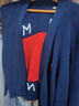 TOMMY JEANS【寬松燈籠袖】秋冬女裝美式學(xué)院風(fēng)純棉撞色V領(lǐng)針織開衫外套 藏青白紅拼色C1G M （推薦：115-130斤） 曬單實(shí)拍圖