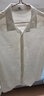 東楓棉麻長(cháng)袖襯衫男簡(jiǎn)約純色小清新休閑外套男時(shí)尚舒適透氣潮流襯衣男 白色 S (90斤) 曬單實(shí)拍圖
