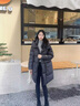 高梵黑金鵝絨服機能4.0五格羽絨服男女同款中長款冬裝外套 高定騎士黑 XS 曬單實拍圖