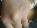 百泰首飾（BATAR JEWELLERY）生日禮物黃金戒指女足金尾戒素圈光面指圈女戒5G亮面金條 16號(hào)【約0.6g-0.7g】 曬單實(shí)拍圖