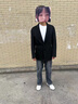 羅蒙（ROMON）羊毛呢西服男秋冬季雙面呢短款大衣男可脫卸羽絨內(nèi)膽外套西裝男裝 深灰色  可拆卸內(nèi)膽 厚款 XL 180 曬單實(shí)拍圖