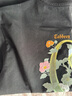 卡賓（CABBEEN）【涼感/印繡】花卉刺繡短袖T恤男生2024夏季新款冰絲潮牌上衣 煤黑色01 M /170/48 曬單實(shí)拍圖