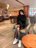 DXOT黑色女士衛衣2025新款秋冬季歐貨重磅加絨加厚寬松慵懶風(fēng)連帽外套 黑色-A01(ARM5) L 96-110斤 曬單實(shí)拍圖