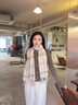 上海故事100%羊絨圍巾女2025冬季新款高檔長款圍脖媽媽生日禮物送女友禮盒 杏咖色 190x30cm 曬單實(shí)拍圖