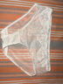 HSIA 內(nèi)褲女仿刺繡蕾絲性感輕薄透氣網(wǎng)紗棉襠底舒適柔軟親膚中 白色【純潔】 1條 L 曬單實(shí)拍圖