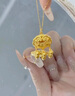 中國(guó)黃金（CHINA GOLD）平安鎖黃金項(xiàng)鏈女足金長(zhǎng)命鎖吊墜七夕情人節(jié)禮物送女友老婆生日 足金平安鎖包吊墜+贈(zèng)S925鏈 曬單實(shí)拍圖