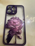 【品牌原裝】適用蘋果14promax手機殼自帶鏡頭膜iphone13新款女20 【絕絕紫-花苞粉玫瑰】自帶閃粉鏡頭膜 iPhone 14 Pro Max 曬單實拍圖