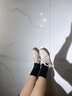 拉夏貝爾女鞋德訓鞋女當季秋季新款厚底復古帆布鞋百搭平底休閑松緊帶板鞋 米灰 36 曬單實(shí)拍圖