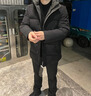 BESNOS意大利品牌冬季羽絨服男士中長(cháng)款加厚保暖衣服休閑運動(dòng)新款外套男 黑色 S -165【90-105斤】 曬單實(shí)拍圖